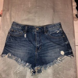 Hollister high rise jean shorts